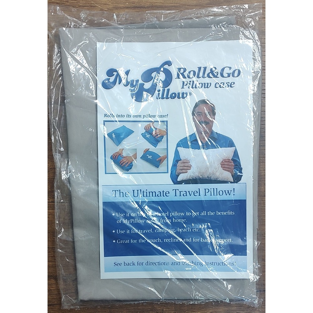 My Pillow Roll And Go Pillowcase Taupe Beige  B20